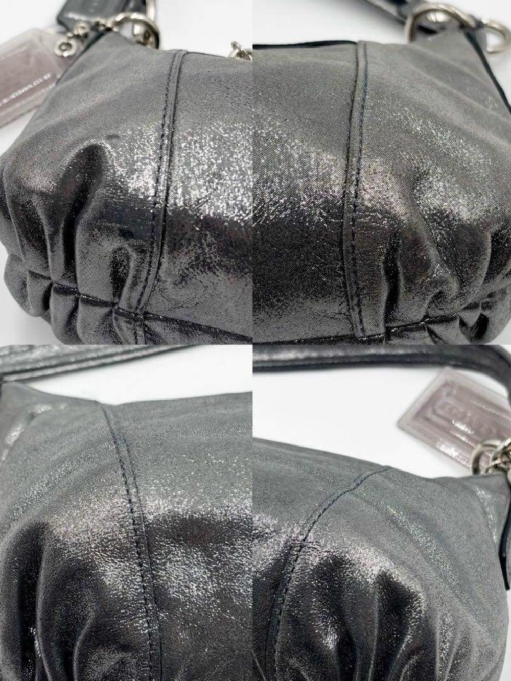 4/19 Coach Poppy Metallic Shoulder Bag EUC - Picture 3 of 5